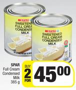 Spar Full Cream Condensed Milk-For 2 x 385g