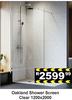 Oakland Shower Screen Clear-1200 x 2000