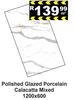 Polished Glazed Porcelain Calacatta Mixed 1200 x 600-Per Sqm