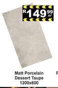 Matt Porcelain Dessert Taupe 1200 x 600-Per Sqm