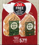 Alette's Rusks Assorted-450g/ 500g Each