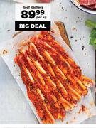 Beef Rashers-Per Kg