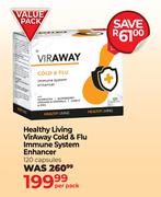 Healthy Living AirAway Cold & Flu Immune System Enhancer 120 Capsules-Per Pack