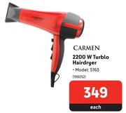 Carmen 2200W Turblo Hairdryer 5163 