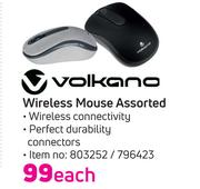 Volkano Wireless Mouse Assorted-Each