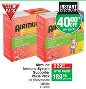 Airmune Immune System Supporter Value Pack 30 Effervescent Tablets-Per Pack