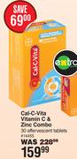 Cal-C-Vita Vitamin C & Zinc Combo 30 Effervescent Tablets