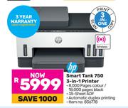 HP Smart Tank 750 Wireless 3 In 1 Printer