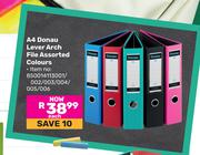 A4 Donau Lever Arch File (Assorted Colours)-Each