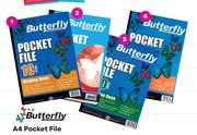 Butterfly A4 Pocket File (10-Page) 680200