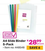 Simple Choice A4 Slide Binder (5-Pack) 448548-Per Pack