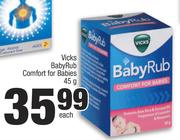 Vicks Baby Rub Comfort For Babies-45g Each