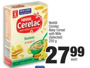 Nestle Cerelac Baby Cereal With Milk (Selected)-250g Each