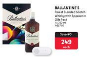 Ballantine's Finest Blended Scotch Whisky With Speaker In Gift Pack-750ml
