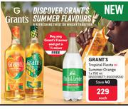 Grant's Tropical Fiesta Or Summer Orange-750ml Each