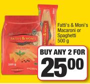 Fatti's & Moni's Macaroni Or Spaghetti For Any 2 x 500g