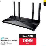 TP-Link Archer WiFi 6 Router AX1500