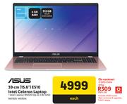 Asus 15.6" (39cm) E510 Intel Celeron Laptop-Each