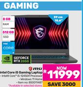 MSI Intel Core i5 Gaming Laptop