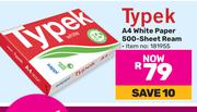 Typek A4 White Paper 500 Sheet Ream