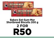 Bakers Eet-Sum-Mor Shortbread Biscuits-For 2 x 200g