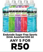 Endurade Sugar Free Sports Drink Assorted-For Any 5 x 630ml