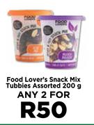 Food Lover's Snack Mix Tubbies Assorted-For Any 2 x 200g