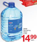Spar Still Spring Water-5Ltr Each