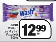 Spar Wash It Laundry Bar Assorted-500g Each