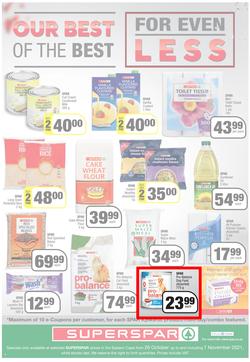 SUPERSPAR EASTERN CAPE : Our Best For Less (26 October - 7 November 2021) Valid In | Bluewater Bay, Amalinda, Knysna, Heather Park, Jeffery's Bay, Rosehill, Protea, Sedgefield, Spandau, page 4