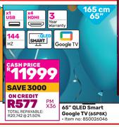 TCL 165cm (65") QLED Smart Google TV 65P8K
