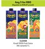 Clover Krush 100% Fruit Juice (All Variants)-For Any 3 x 1L