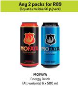 Mofaya Energy Drink (All Variants)-Any 2 x 6 x 500ml