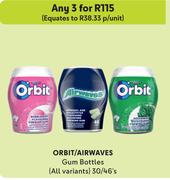 Orbit/Airwaves Gum Bottles (All Variants)-For Any 3 x 30/46's