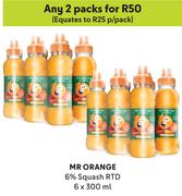 Mr Orange 6% Squash RTD-Any 2 x 6 x 300ml