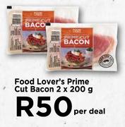 Food Lover's Prime Cut Bacon 2 x 200g-Per Deal