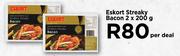 Eskort Streaky Bacon 2 x 200g-Per Deal