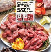 Food Lover's Lean Beef Goulash Or Stir Fry-500g Per Pack