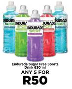 Endurade Sugar Free Sports Drink-For Any 5 x 630ml