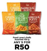 Food Lover's Puffs Assorted-For Any 5 x 100g