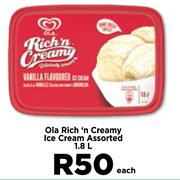 Ola Rich n Creamy Ice Cream Assorted-1.8L Each