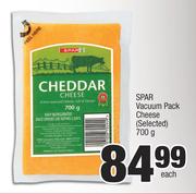 Spar Vacuum Pack Cheese (Selected)-700g Each