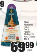 Spar Marksbury Select Grana Padano Medium Fat Hard Cheese-150g Each