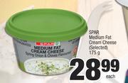 Spar Medium Fat Cream Cheese (Selected)-175g Each