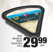 Spar Marksbury Select Danish Blue-100g Each