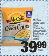 Mc Cain Crispy Oven Chips Crinkle Cut, Salt & Pepper, Steakhouse Or Texan-750g Each
