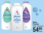 Johnson's Baby Powder 400g/Assorted- Each