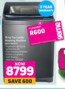 Hisense 18Kg Top Loader Washing Machine WTY1802T
