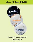 Sondico Balls Soccer Ball Size 5-For Any 2