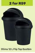 Otima Flip Top Dustbin-For 2 x 12L